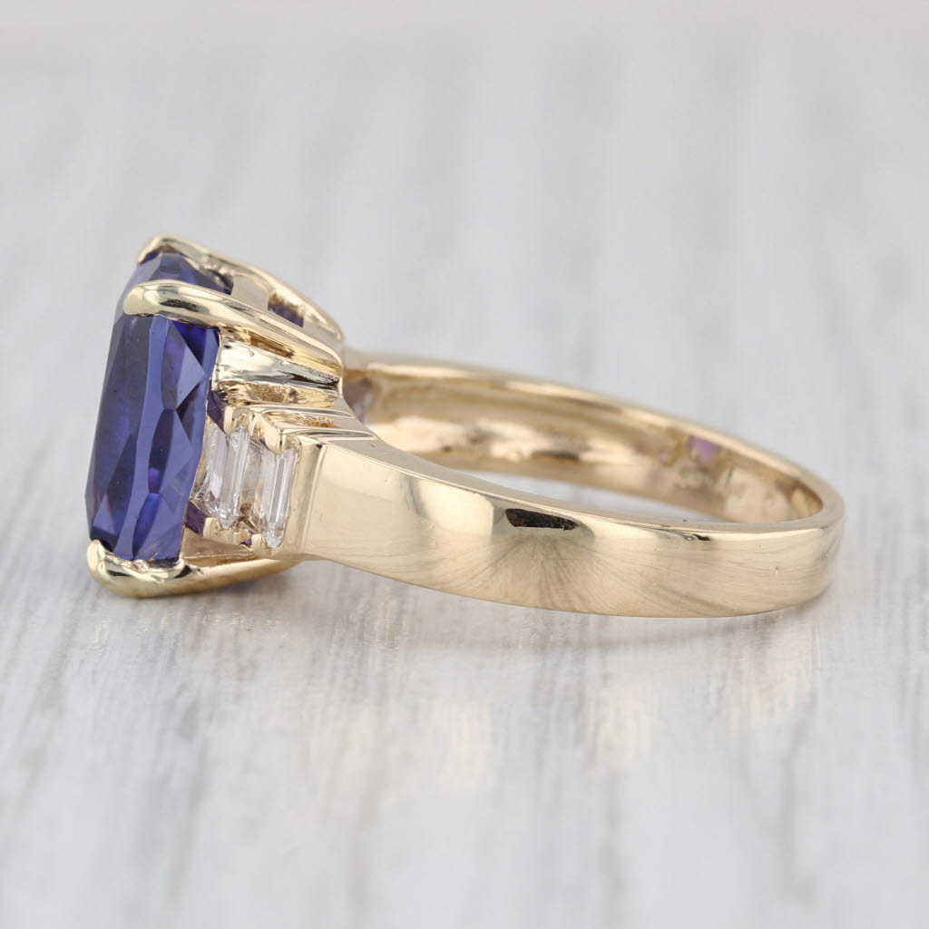 7.14ctw Tanzanite Diamond Ring 14k Yellow Gold Size 7.75