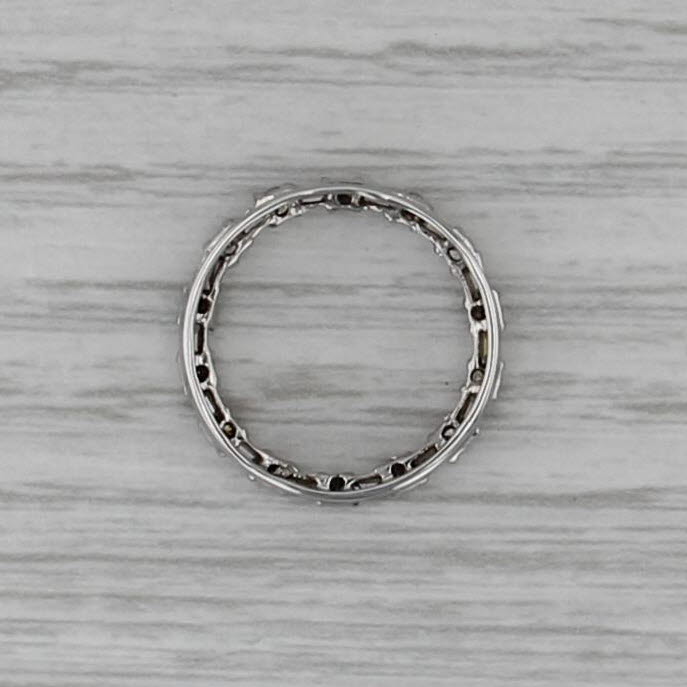 0.29ctw Diamond Eternity Circle Pendant 10k White Gold Floating Drop