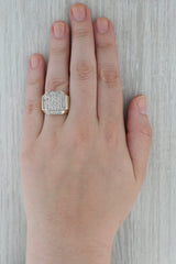 Dark Gray 1ctw Men's Pave Diamond Ring 10k Gold Size 10.25