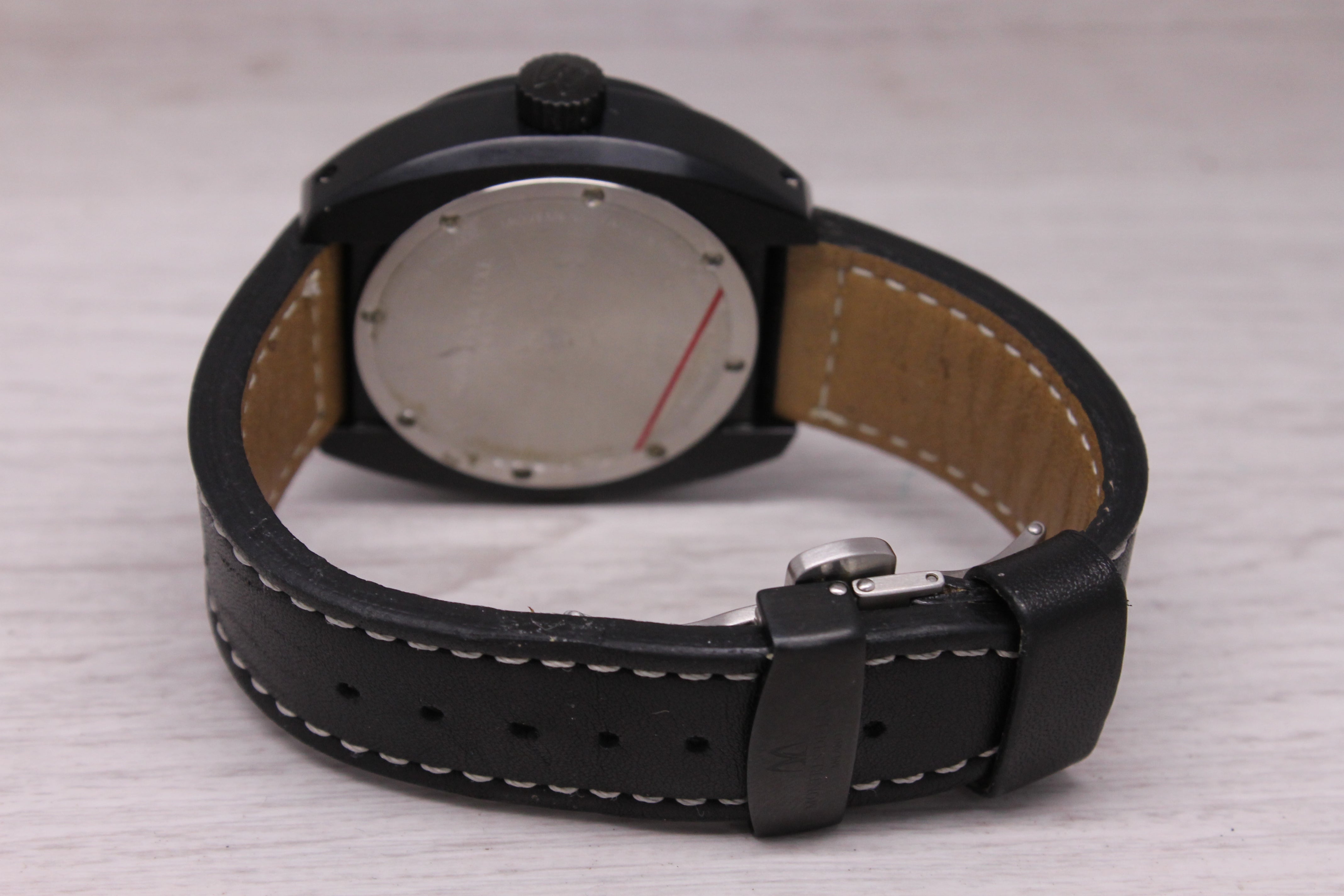 Montres Milano P47 Thunderbolt 43mm Black PVD Steel Automatic Watch w Box Italy