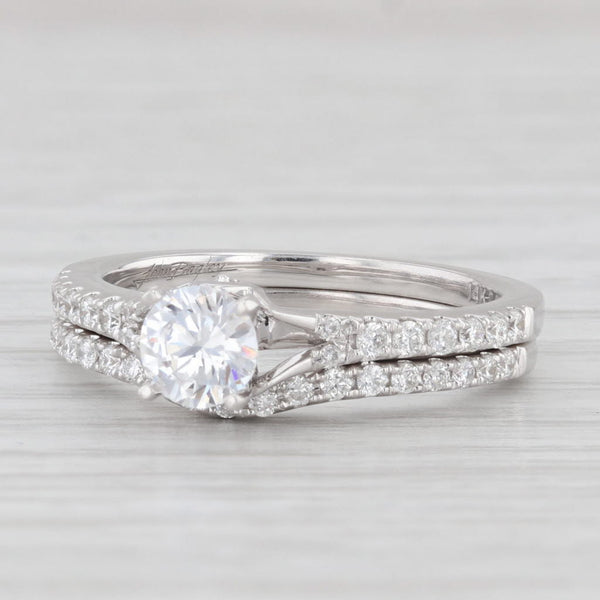 John Bagley Semi Mount Diamond Engagement Ring Wedding Band Bridal Set 14k Gold