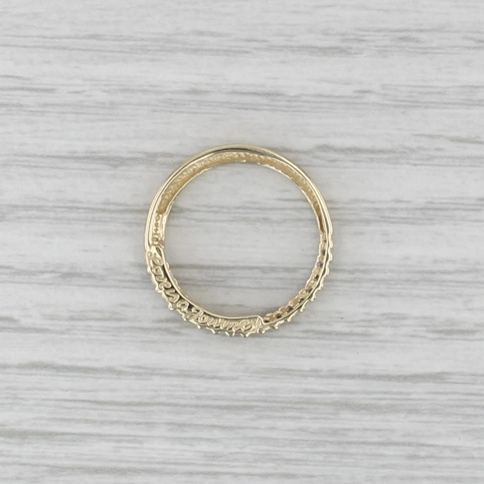 0.23ctw Diamond Circle Pendant Floating Drop 14k Yellow Gold