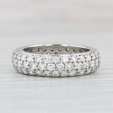 Light Gray 2.50ctw Pave Diamond Eternity Wedding Band Platinum Ring Anniversary Stackable