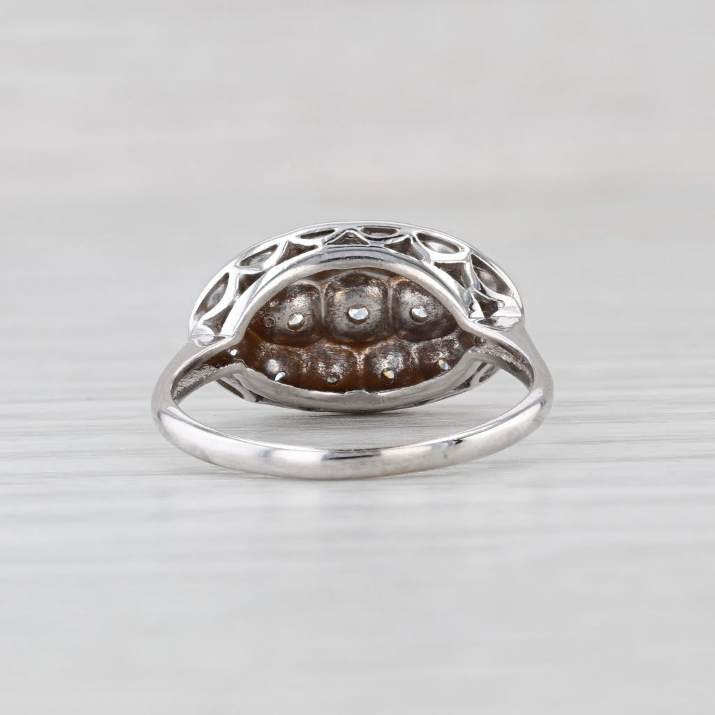 Vintage 0.22ctw Diamond Ring 14k White Gold Size 7.5
