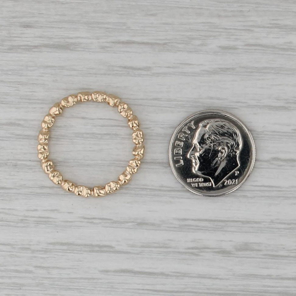 Authentic Pandora Forever Lock Stackable Ring 14k Gold Band 150160 Size 54 7