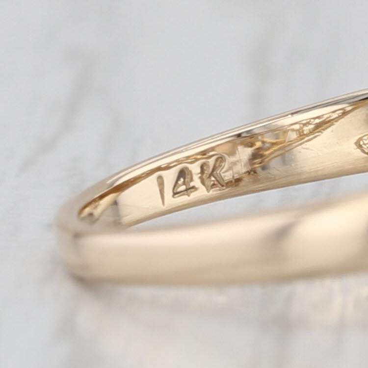 Opal Oval Cabochon Diamond Halo Ring 14k Yellow Gold Size 8