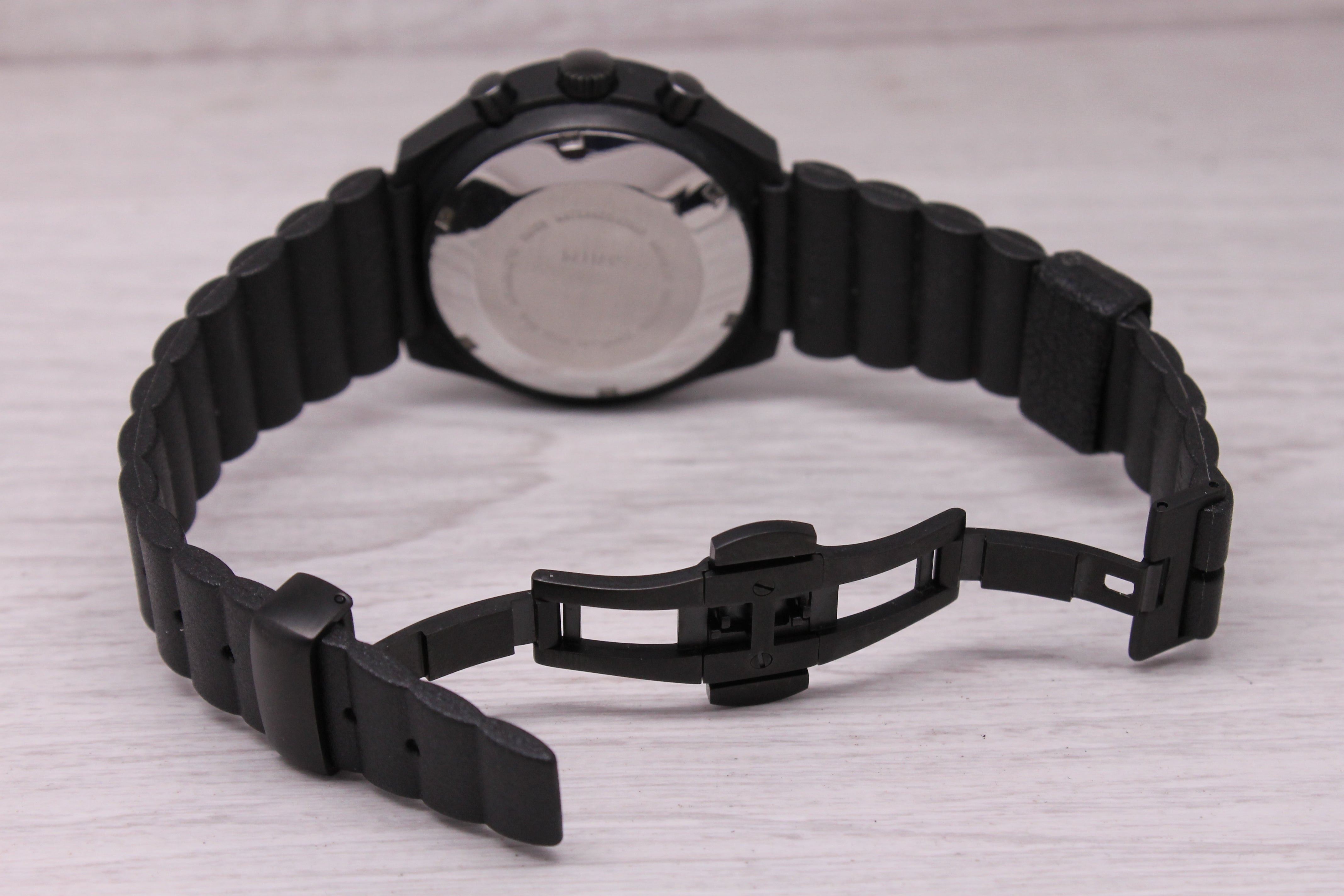 Vintage LeJour 40mm Black PVD Manual Wind Chronograph Valjoux 7734 - Near Mint -