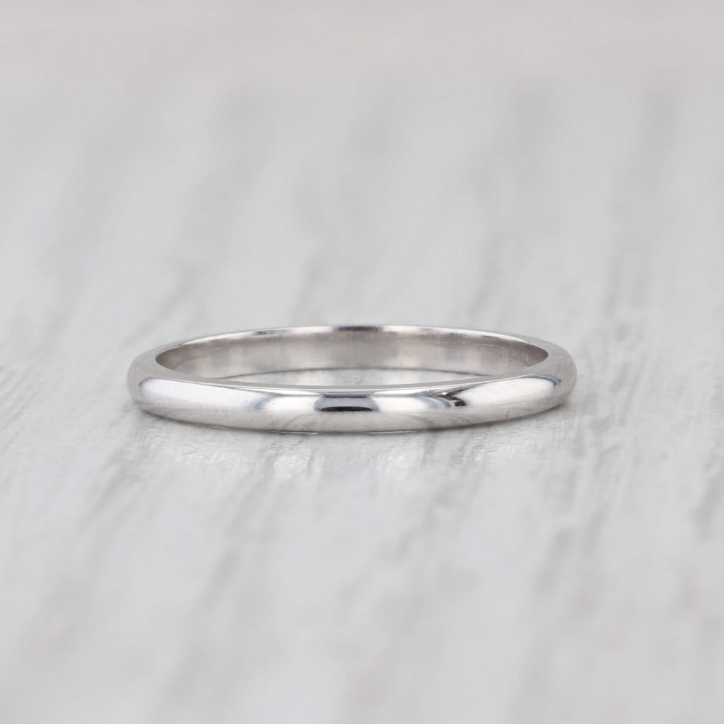 Traub Orange Blossom Art Deco Wedding Band 14k White Gold Size 5 Stackable Ring
