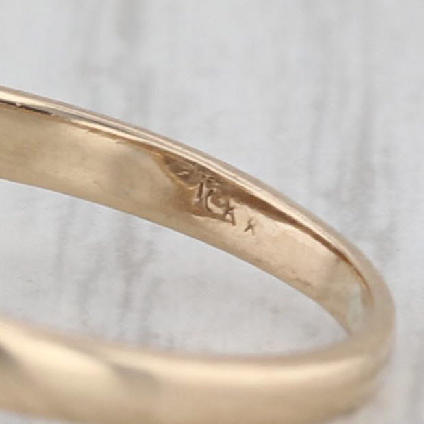 0.23ctw Diamond Cluster Bypass Ring 10k Yellow Gold Size 7