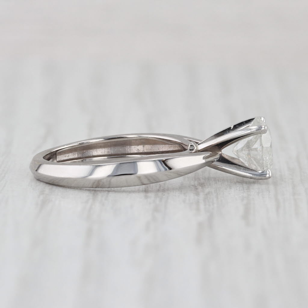 1.50ct Round Diamond Solitaire Engagement Ring 14k White Gold Size 6.75