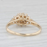 0.23ctw Diamond Cluster Engagement Ring 14k Yellow Gold Size 7.25
