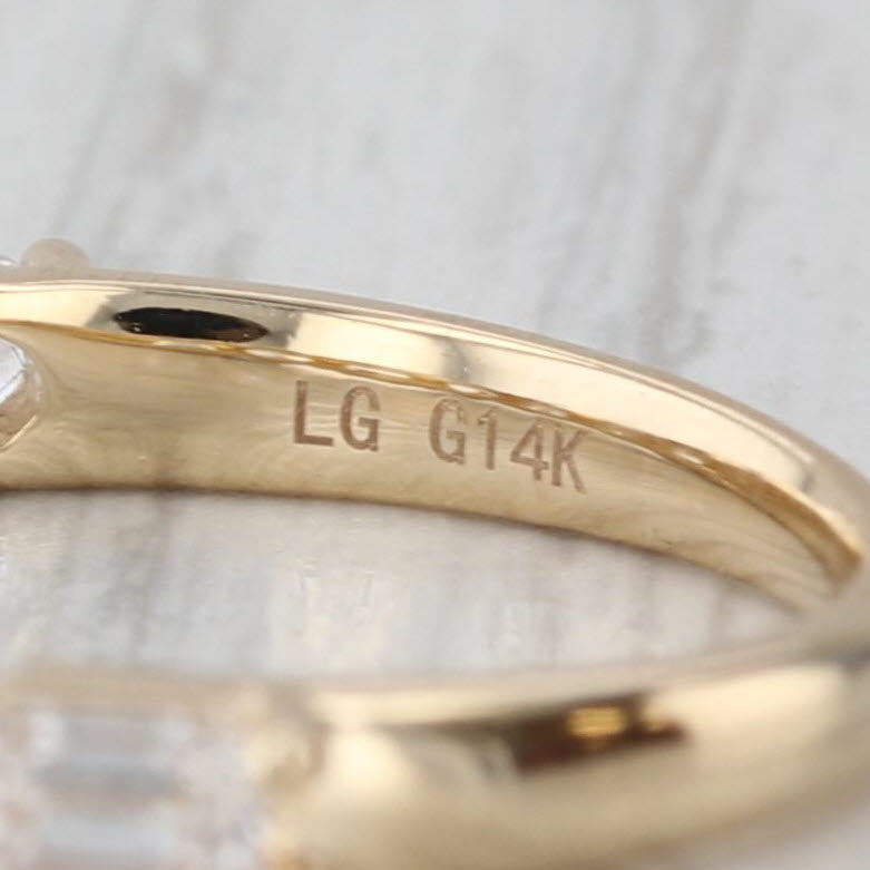 New 1.51ctw Lab Grown Diamond Wedding Band 14k Yellow Gold Sz 6.5 Stackable Ring