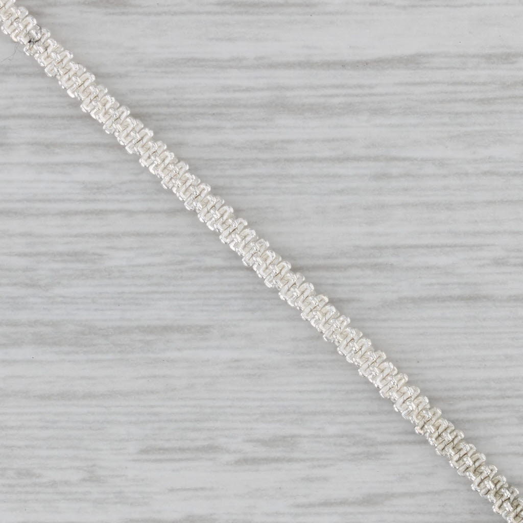 Gray 15.75" 2.5mm Popcorn Chain Necklace Sterling Silver Italian