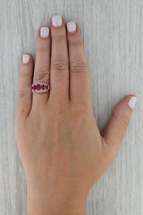 Rosy Brown 1.80ctw Lab Created Ruby Diamond Ring 10k Yellow Gold Size 7