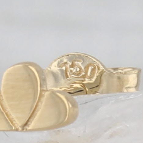 Cloud Stud Earrings 18k Yellow Gold Small Scalloped Studs