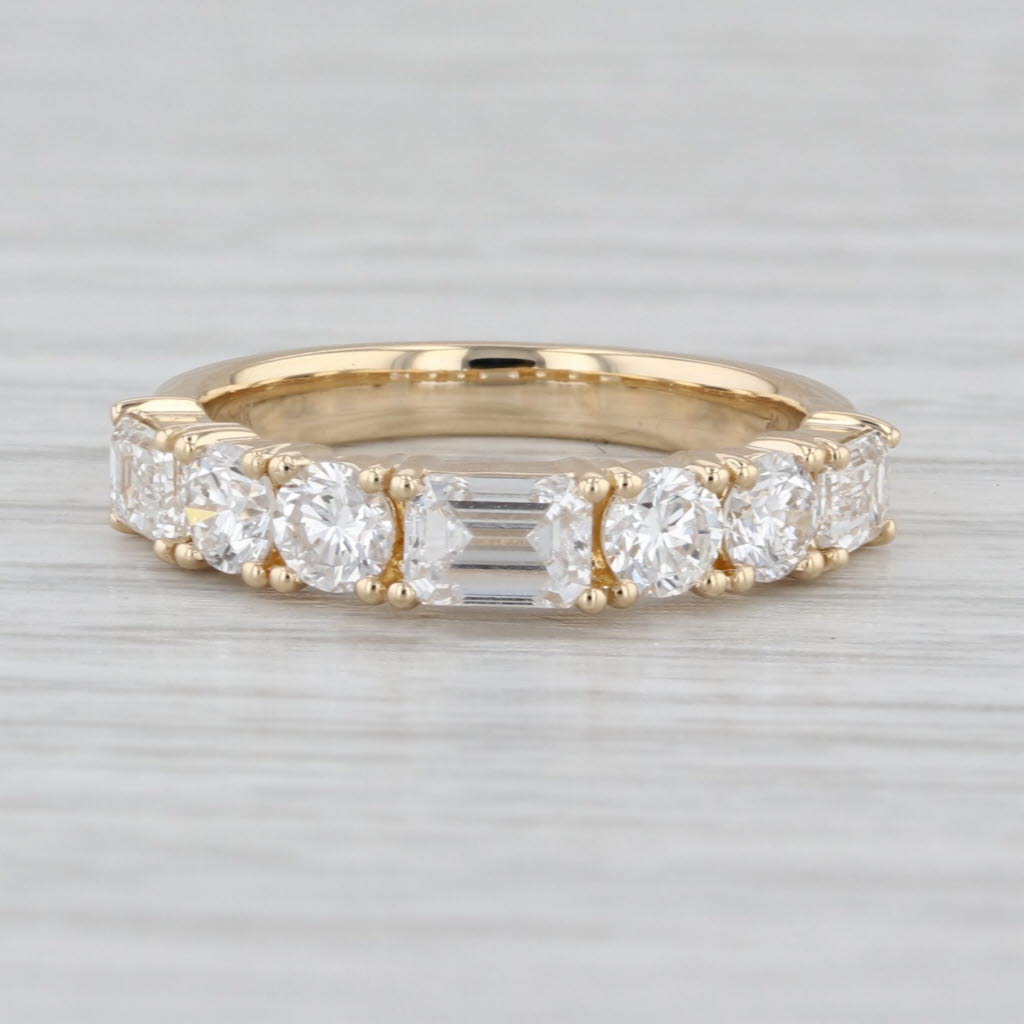 New 1.67ctw Lab Grown Diamond Wedding Band 14k Yellow Gold Stackable Ring