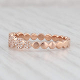 Light Gray New 0.10ctw Stackable Diamond Cluster Ring 18k Rose Gold Size 7 Wedding Band