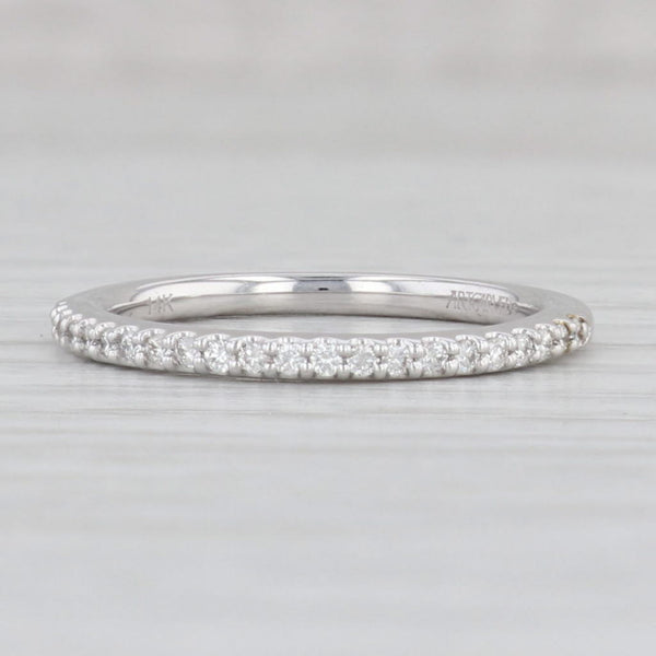 Light Gray New 0.20ctw Diamond Wedding Band 14k White Gold Size 6.5 Stackable Ring