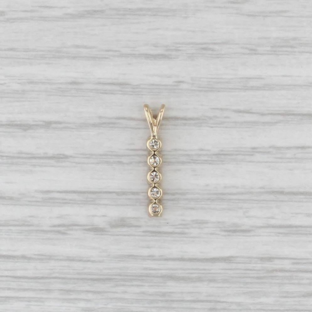 0.24ctw Diamond Journey Pendant 14k Yellow Gold