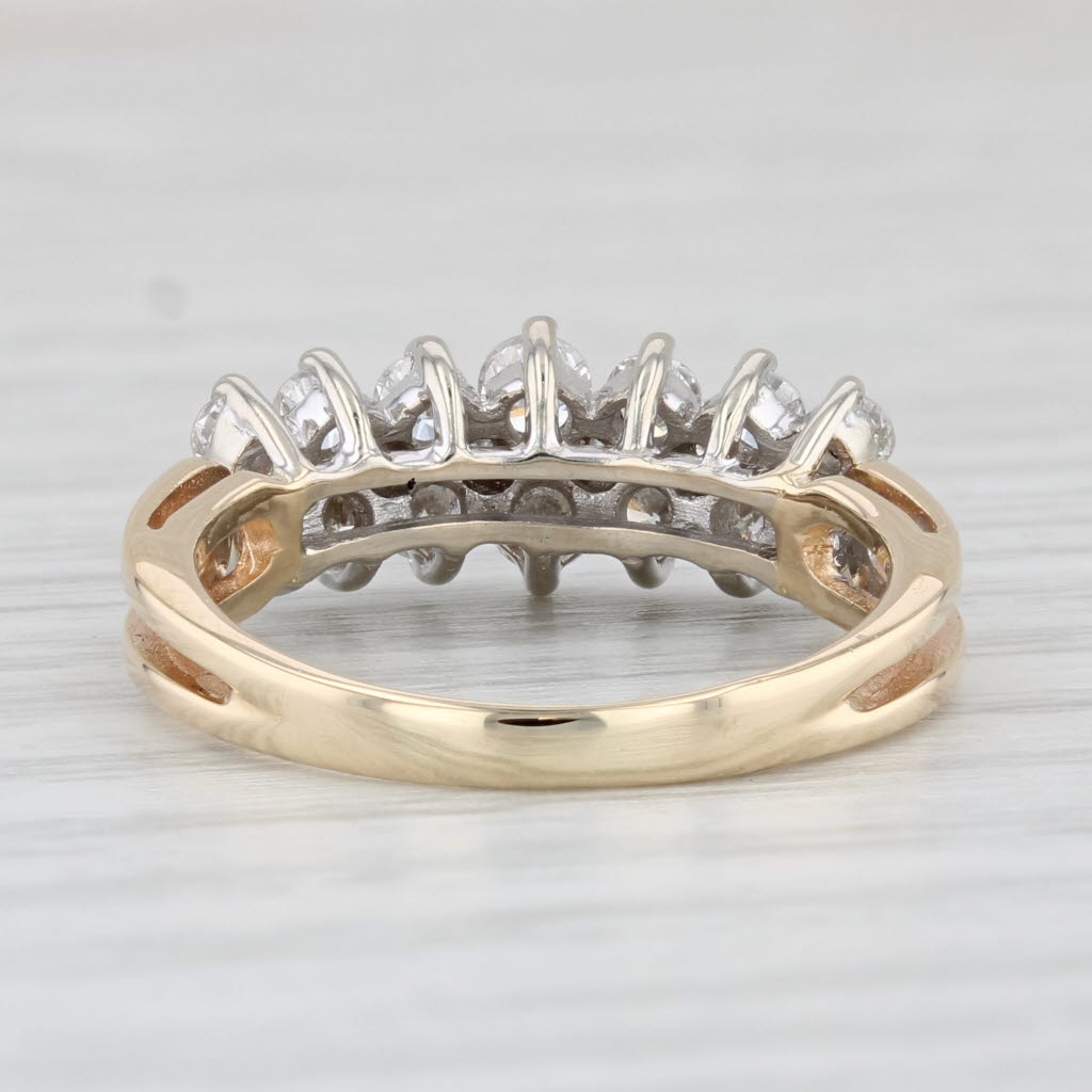 Light Gray 0.96ctw Diamond Ring 14k Yellow Gold Size 7.25 Wedding Anniversary Band