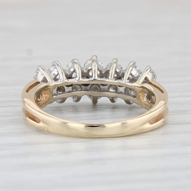 Light Gray 0.96ctw Diamond Ring 14k Yellow Gold Size 7.25 Wedding Anniversary Band