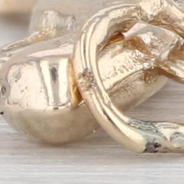 Small Handgun Charm 10k Yellow Gold Pendant