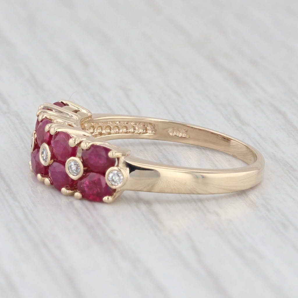 Light Gray 2.60ctw Ruby Diamond Ring 14k Yellow Gold Size 9