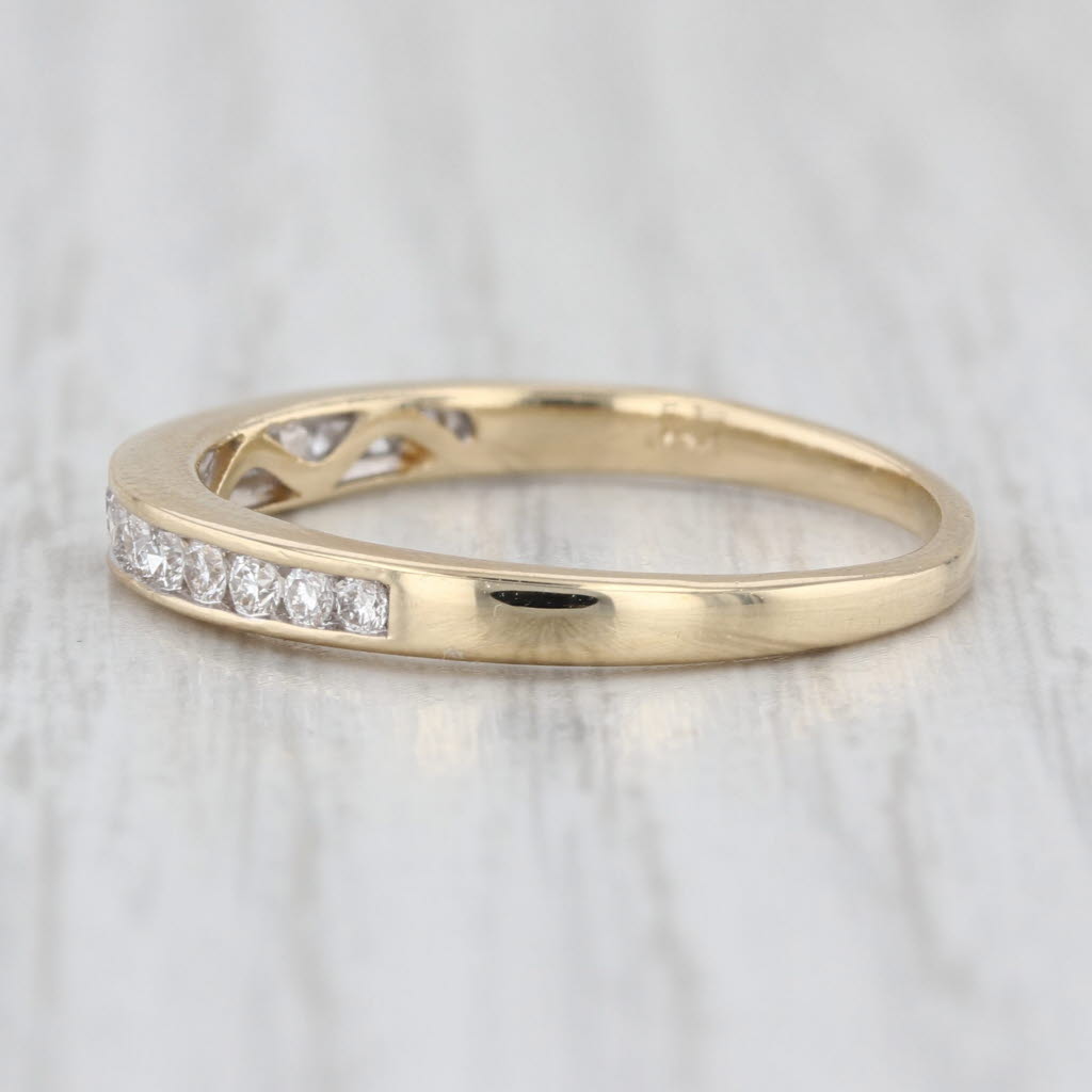0.30ctw Diamond Wedding Band 14k Yellow Gold Size 8.5 Stackable Ring
