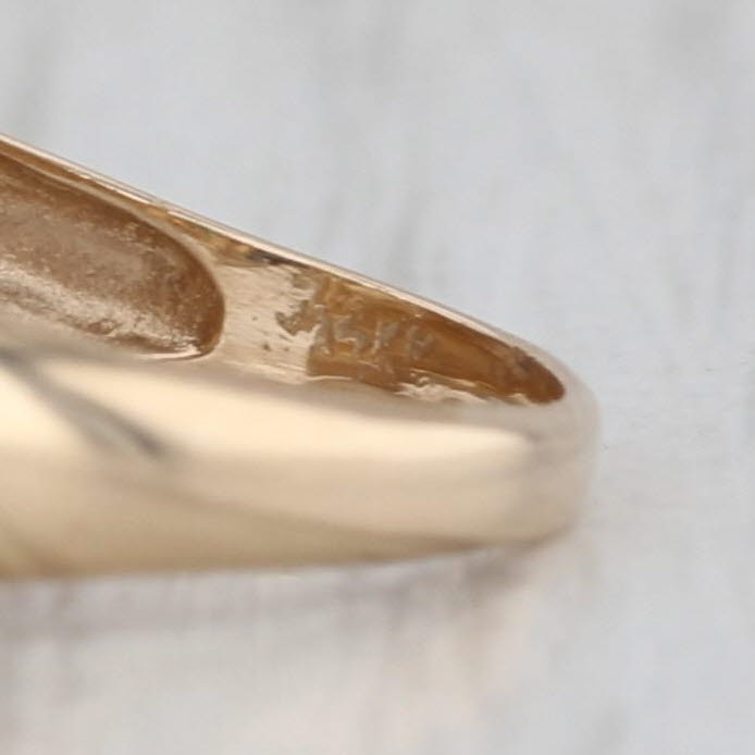 0.40ctw Sapphire Emerald Ring 14k Yellow Gold Size 7.75