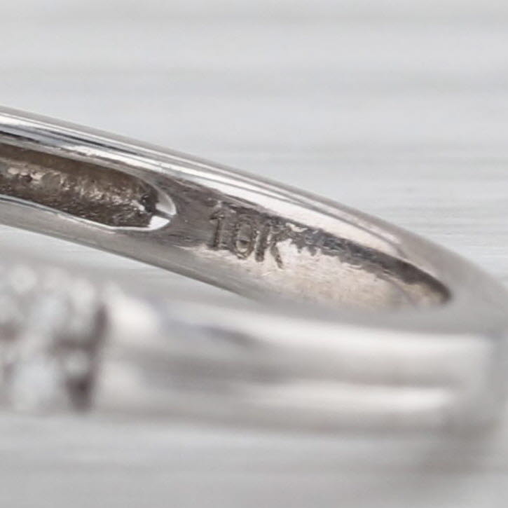 0.85ctw Diamond Cluster Halo Engagement Cocktail Ring 10k White Gold Size 7