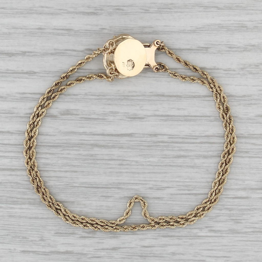 Richard Glatter Cultured Pearl Double Slide Charm Starter Bracelet 14k Gold