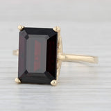 8.90ct Emerald Cut Red Garnet Solitaire Ring 14k Yellow Gold Size 9.75