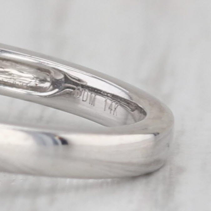 0.50ctw Diamond Halo Engagement Ring 14k White Gold Size 7