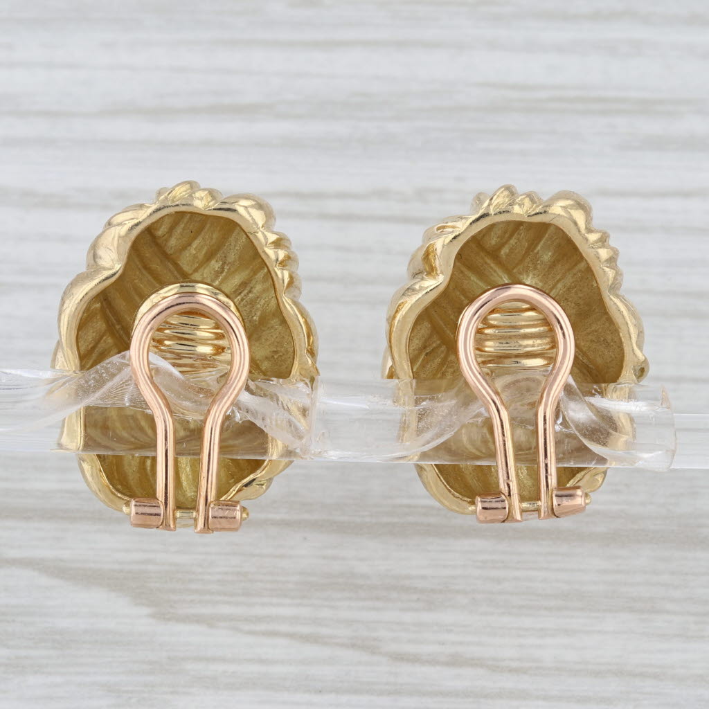 Tiffany & Co Knot Earrings 18k Yellow Gold Clip On Omega Backs
