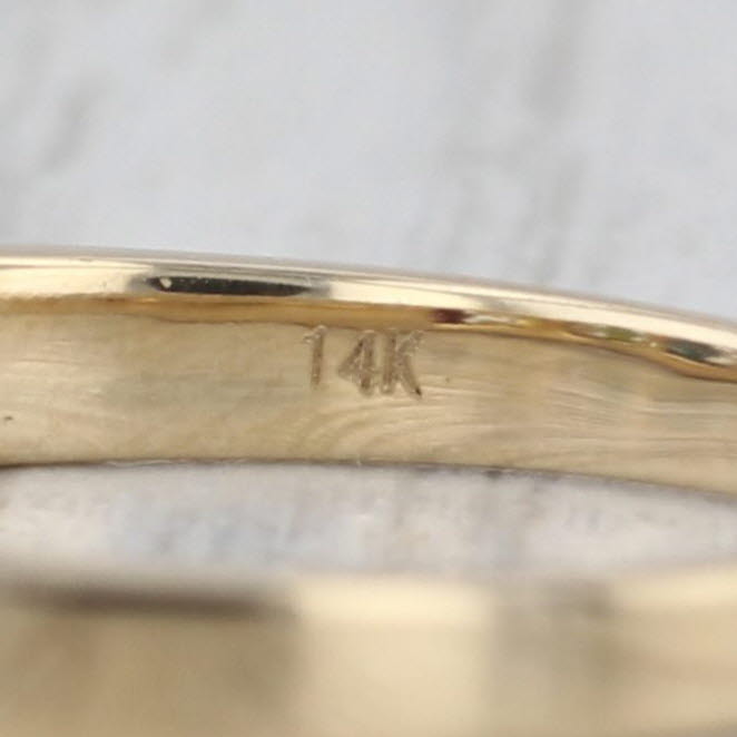 0.22ctw Multicolor Diamond Ring 14k Yellow Gold Stackable Wedding Band Sz 6.75