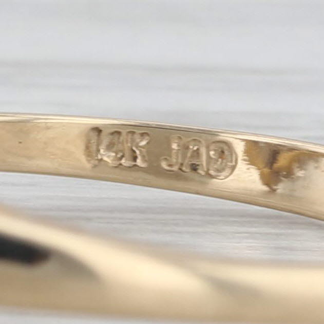 0.47ctw Blue Sapphire Diamond Cluster Ring 14k Yellow Gold Size 7