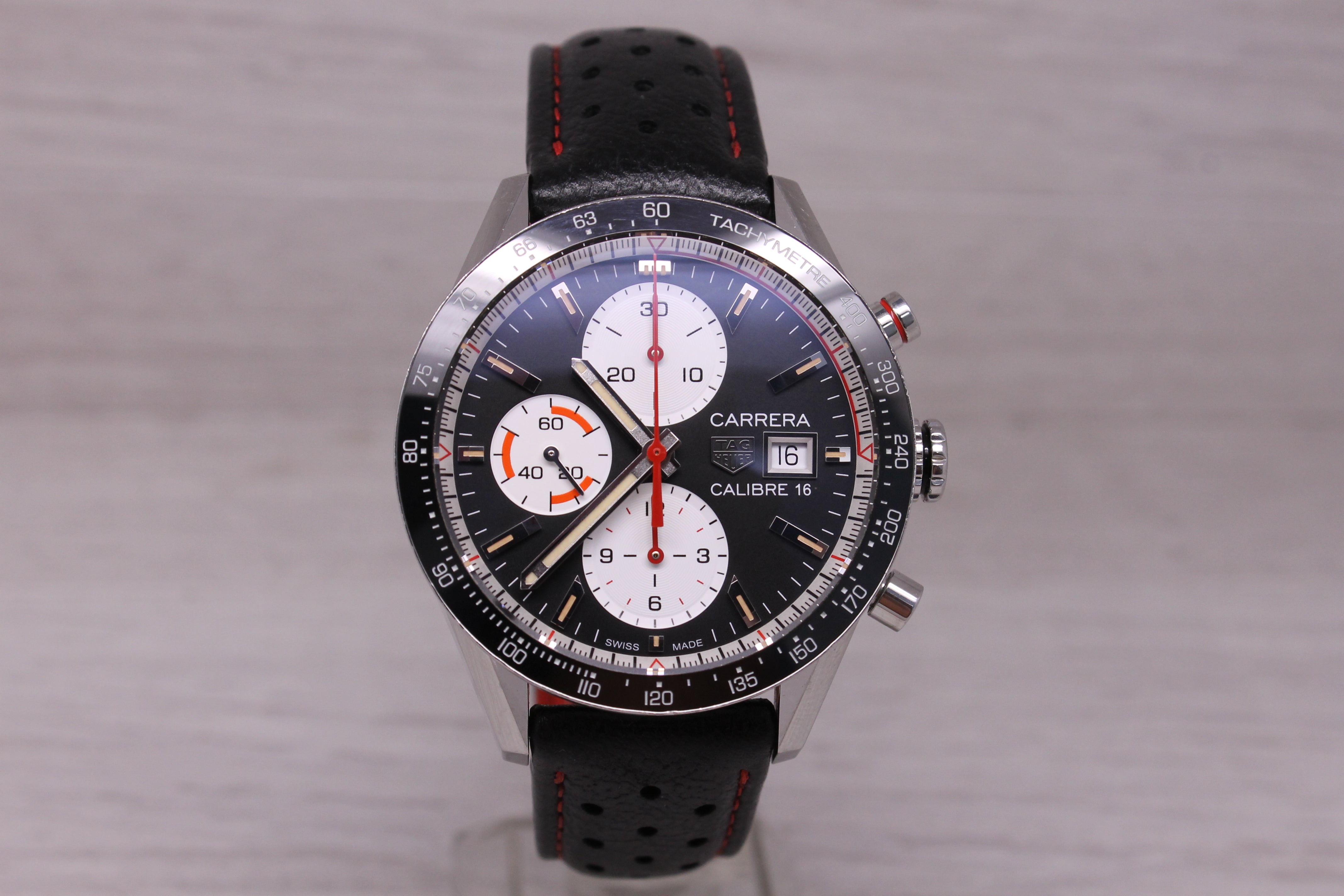 Tag Heuer Carrera Calibre 16 Automatic 41mm Steel Chronograph Watch CV201AP-0
