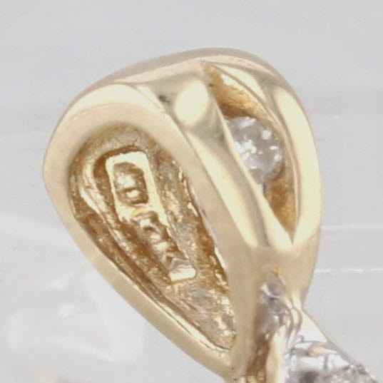 0.81ctw Cubic Zirconia Pendant 10k Yellow Gold Small Oval Drop