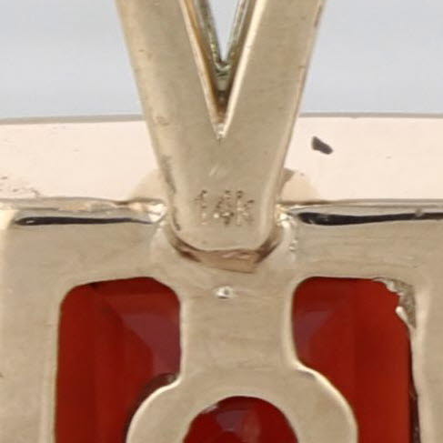 1.26ct Solitaire Garnet Pendant 14k Yellow Gold Small Drop