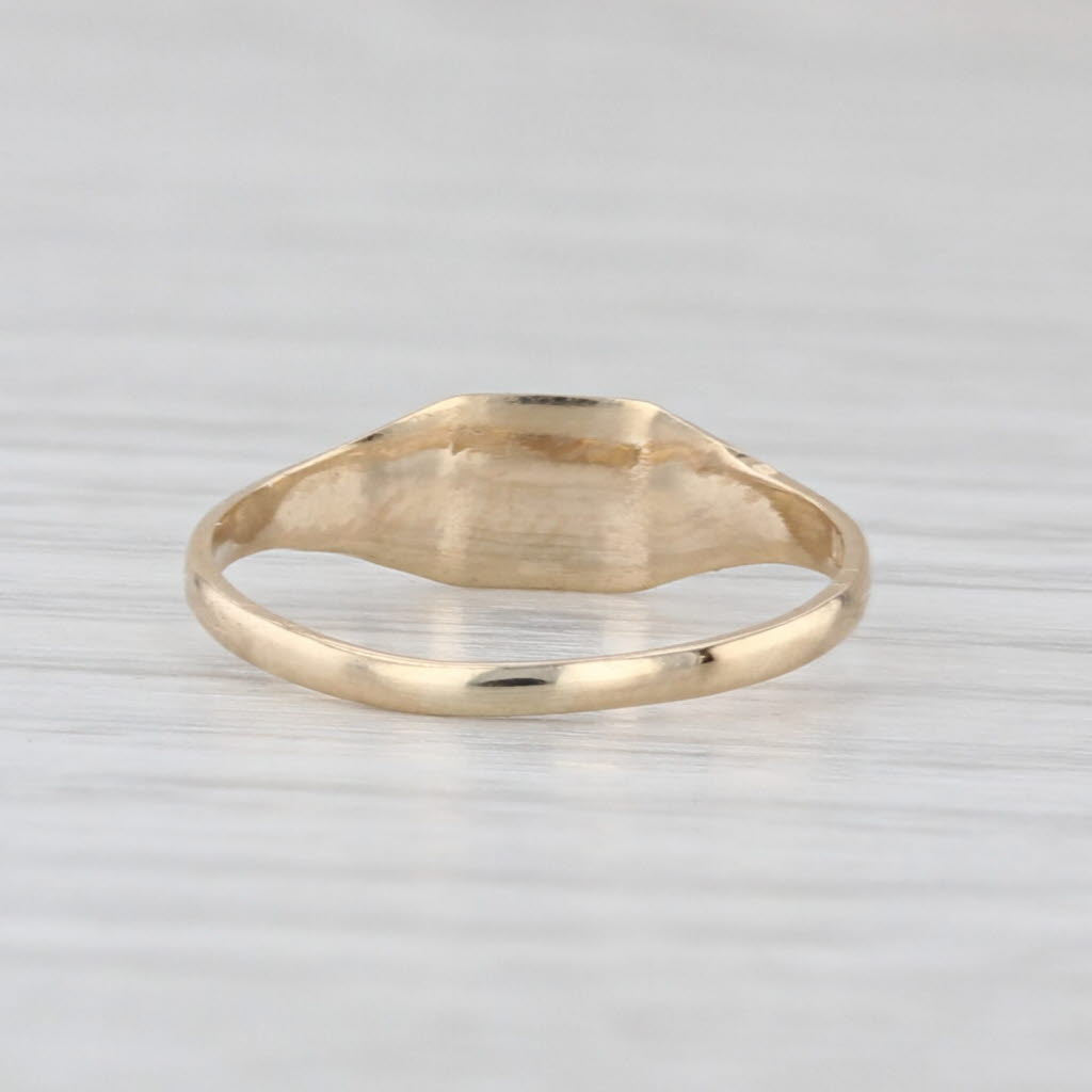 Vintage Engravable Baby Ring 10k Yellow Gold Size 2 Baby Keepsake Band PSCo