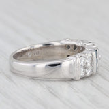 0.96ctw Blue White Diamond Ring 14k White Gold Size 7 Wedding Anniversary Band