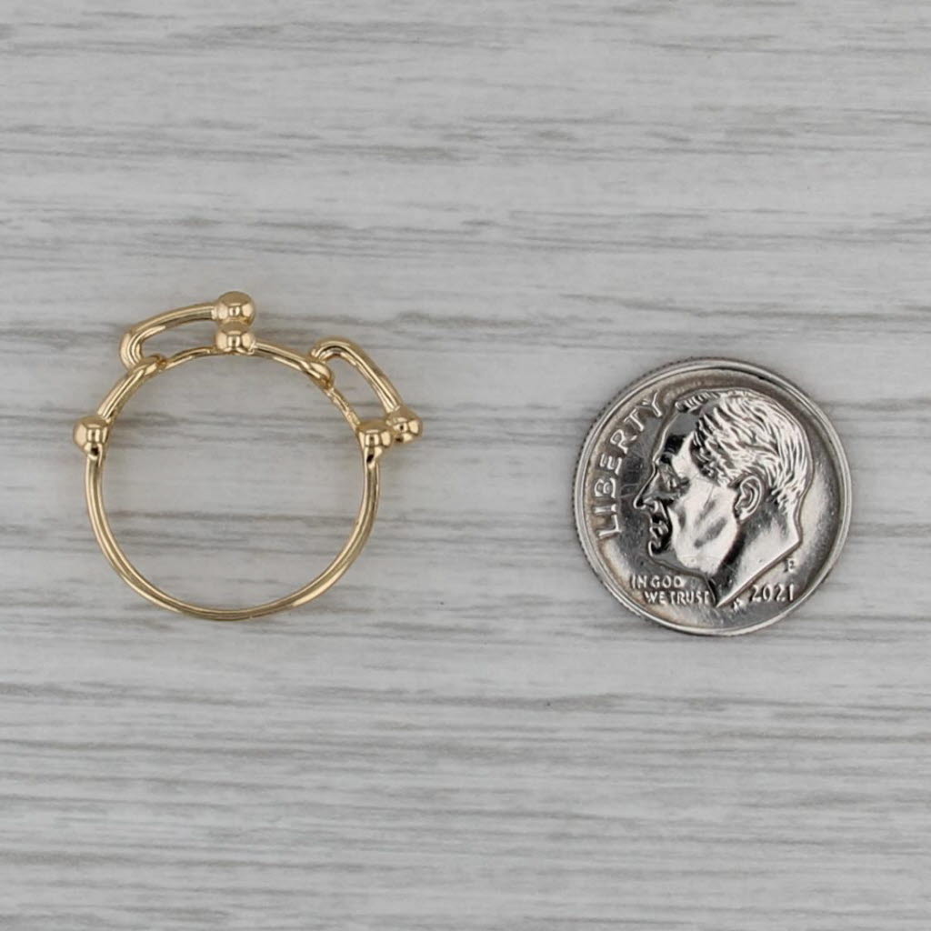 Horse Bit Bridle Ring 18k Yellow Gold Size 5.75 Band Stackable