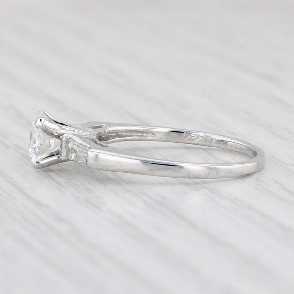 Light Gray 1.08ctw VS2 GIA Round Diamond Engagement Ring 950 Platinum Size 6.5