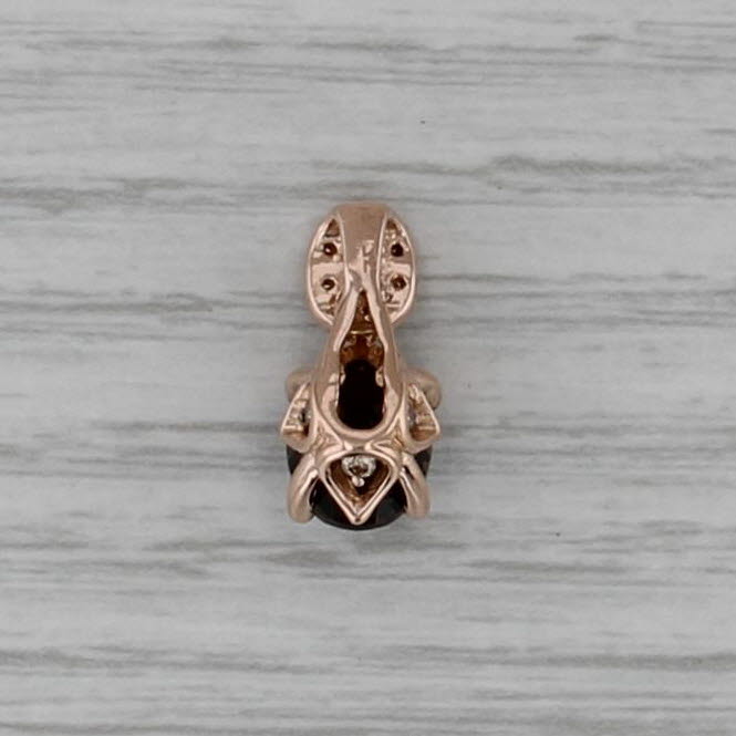 Le Vian 2.13ctw Smoky Quartz Champagne Diamond Pendant 14k Rose Gold Small Drop