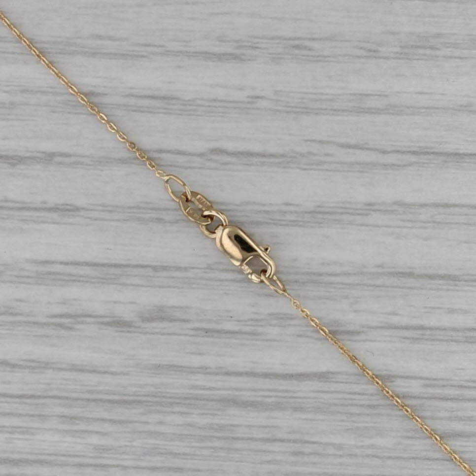 18" 0.7mm Cable Chain Necklace 18k Yellow Gold Milor Italy