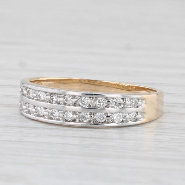 0.25ctw Diamond Wedding Band 14k Yellow Gold Size 8 Stackable Ring