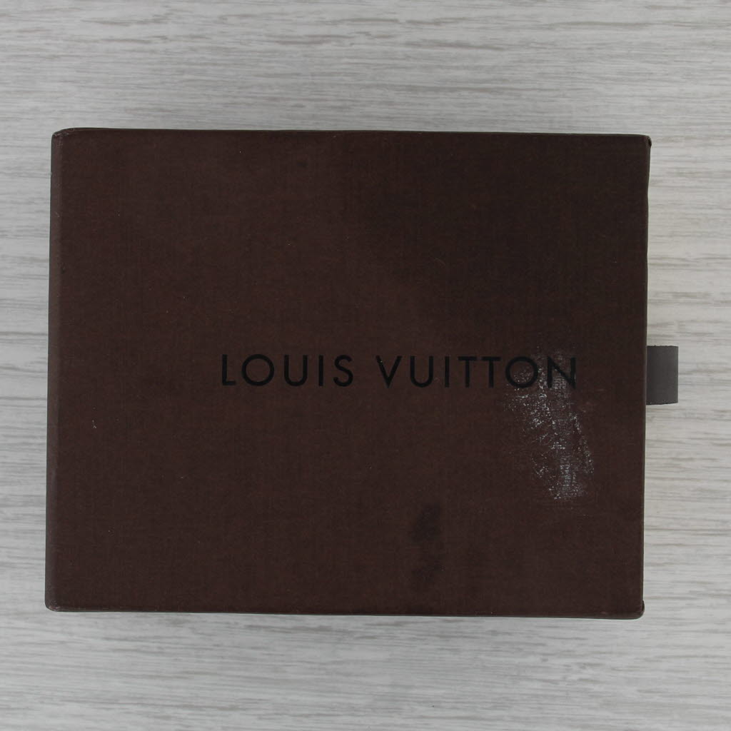 Louis Vuitton Porte Cles Sphere Key Chain Bag Charm w/ Box Papers Silver Toned