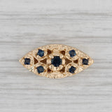 Richard Glatter 0.28ctw Sapphire Slide Bracelet Charm 14k Yellow Gold