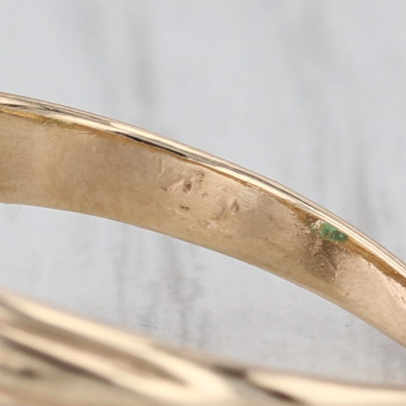 6.90ctw Oval Green Tourmaline Diamond Ring 14k Yellow Gold Size 7.75