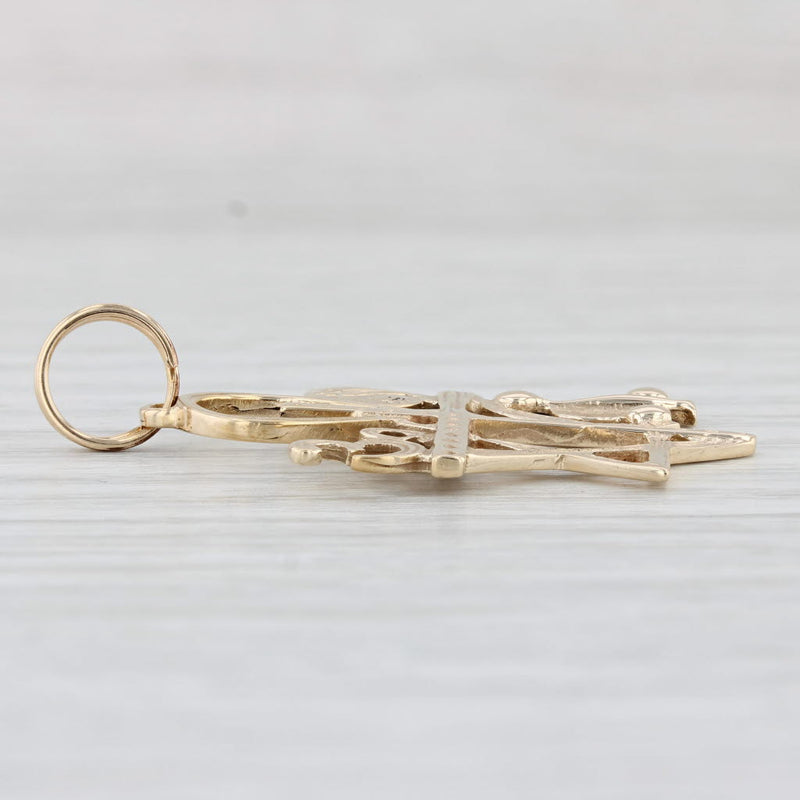 Judaica Hebrew Pendant 14k Yellow Gold Charm Isaac B Soltes 1974